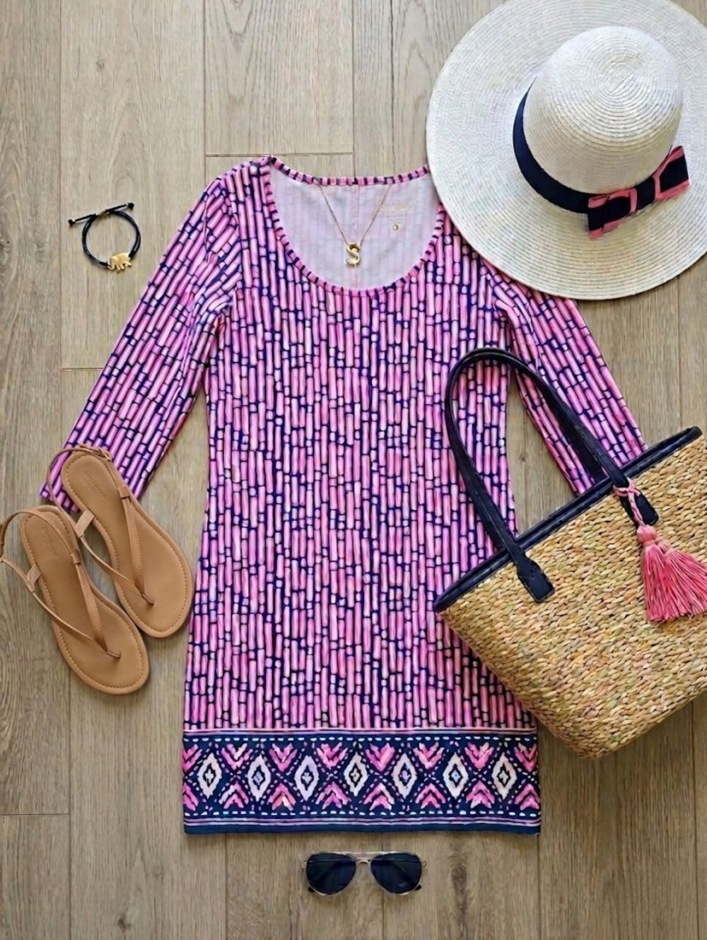 EUC Lilly Pulitzer Cotton Geo Print Shift Dress, Size S